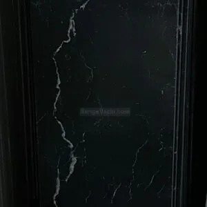 Najafabad black marble closeup