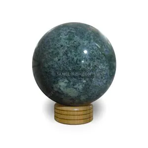 green moss agate sphere