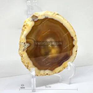 Brazilian cream brown agate stone