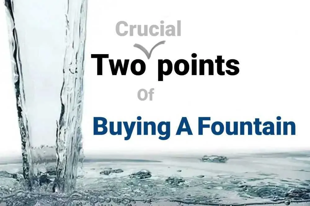 Two Crucial Points Of Buying A Fountain