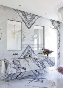 Crystal marble in bathroom