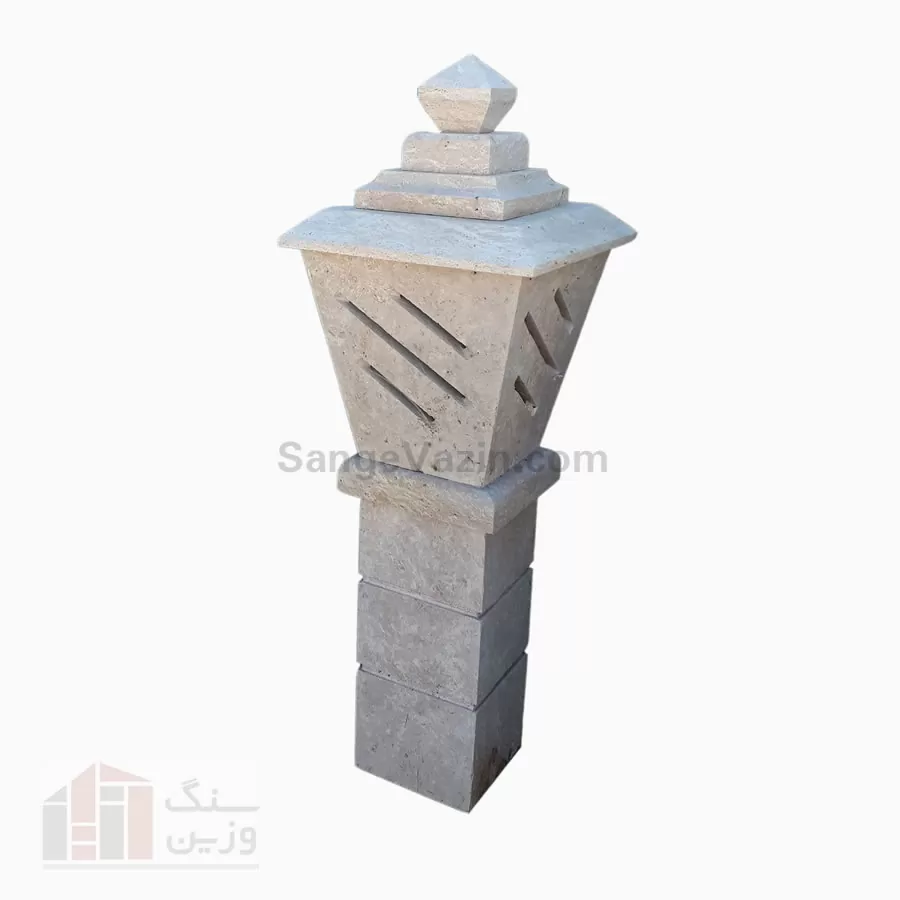 stone lamp post